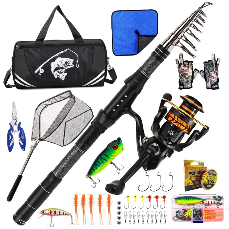 Freshwater Line - Set Joran Pancing Teleskopik Serat Karbon