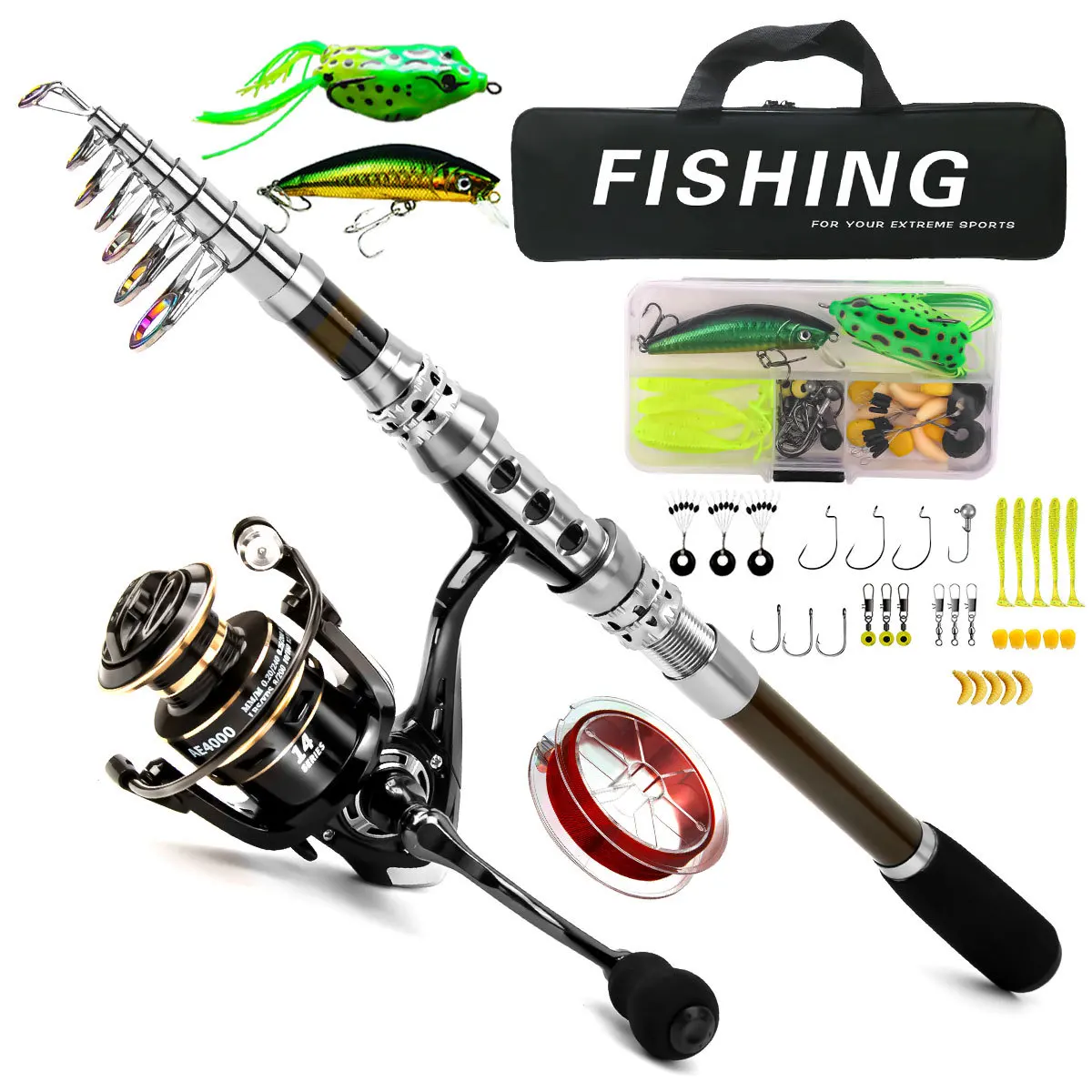 Set Roda Joran Karbon Luya Jor - Freshwater Line ulasan dan harga